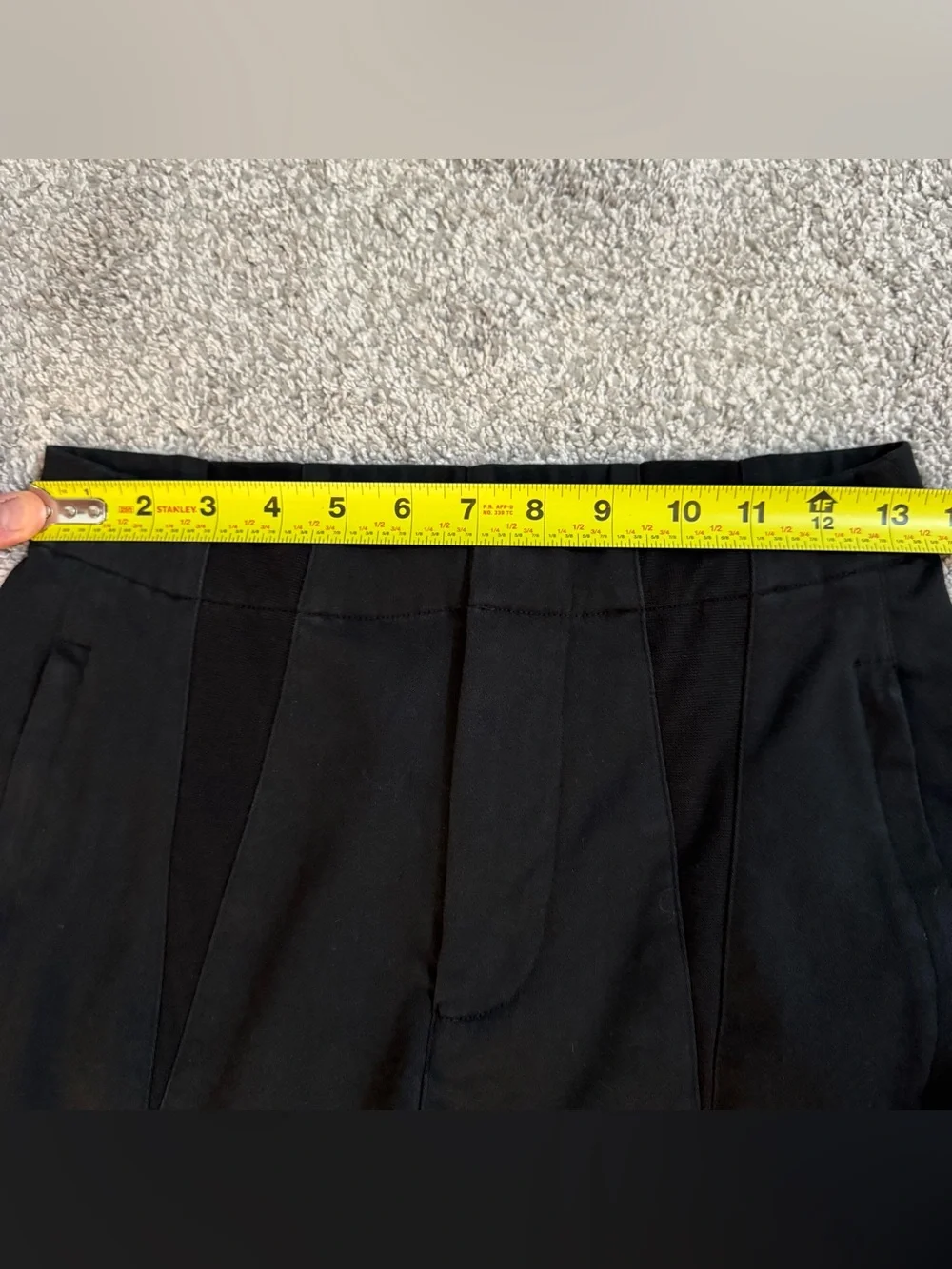 Alo High-Waist On Point Moto Trouser Women's Size S Black Wide Leg Pants